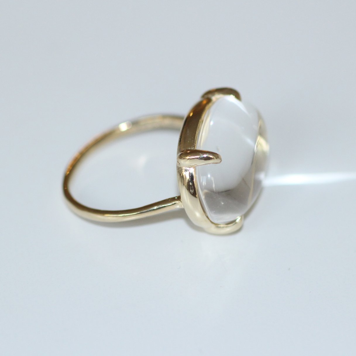Clear Quartz Dome Ring | vasa new york